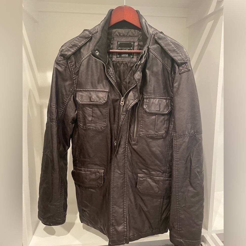 Men’s Division E Pleather Jacket Large